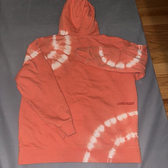 Disneyland Resort Peach Tie Dye Hoodie With Embroidered Mickey Mouse - Picture 8 of 9